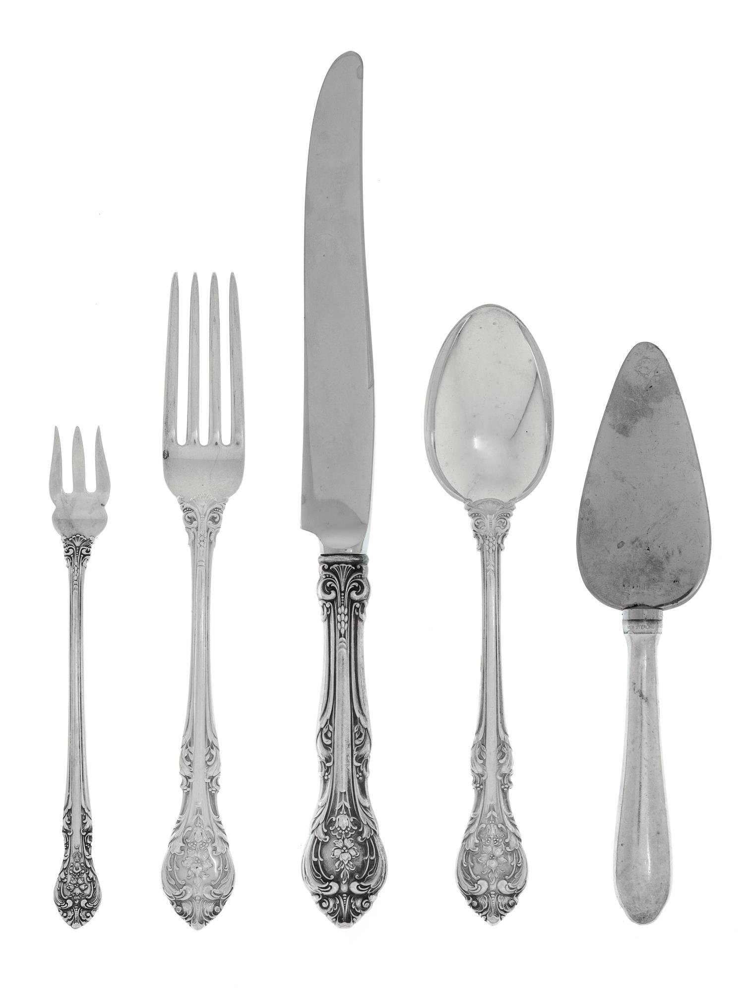 An American Silver Flatware Service