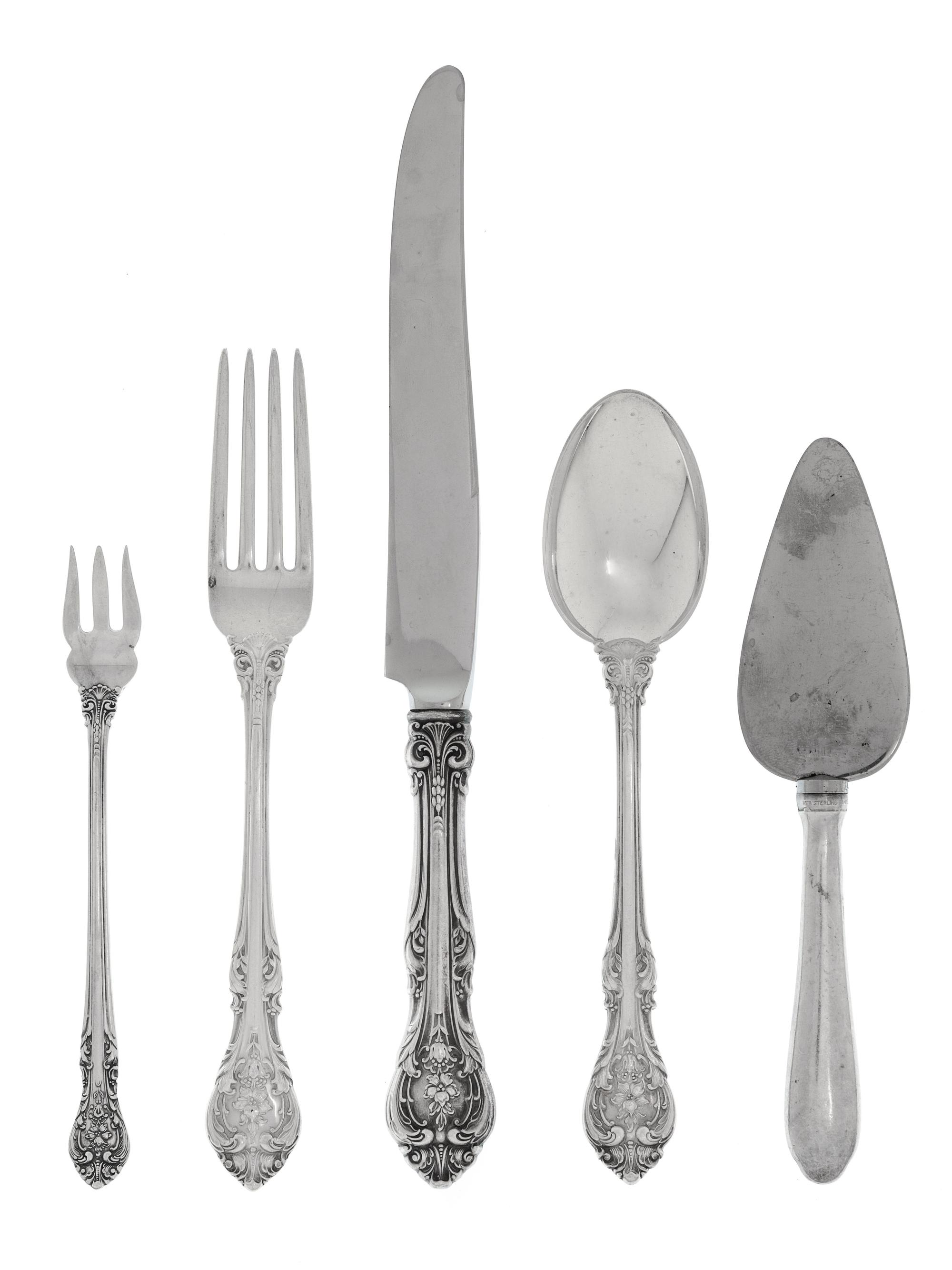 An American Silver Flatware Service