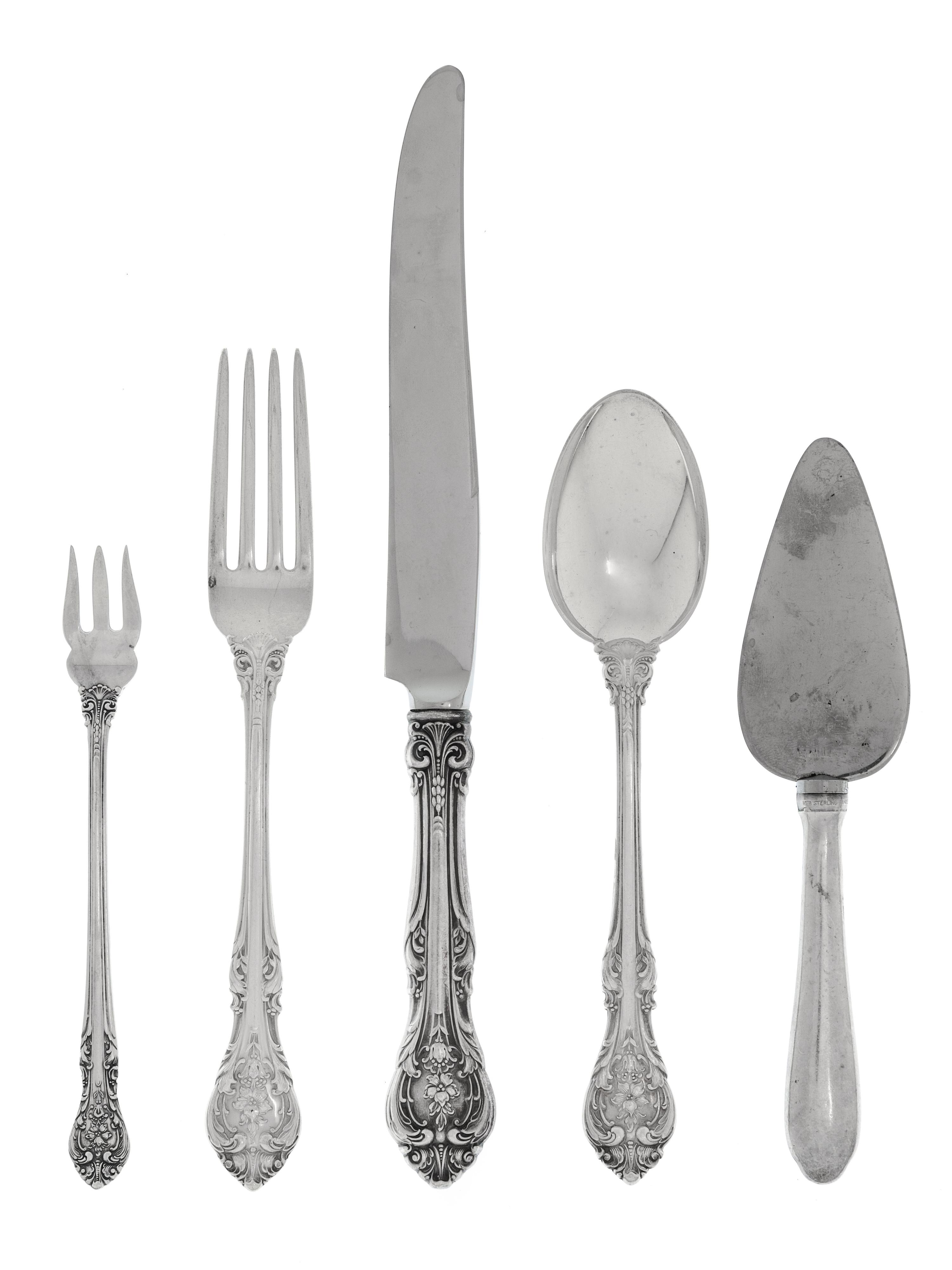 An American Silver Flatware Service