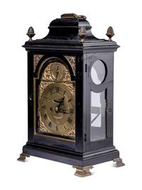 A George III Gilt Bronze Mounted Ebonized Fruitwood Bracket Clock
