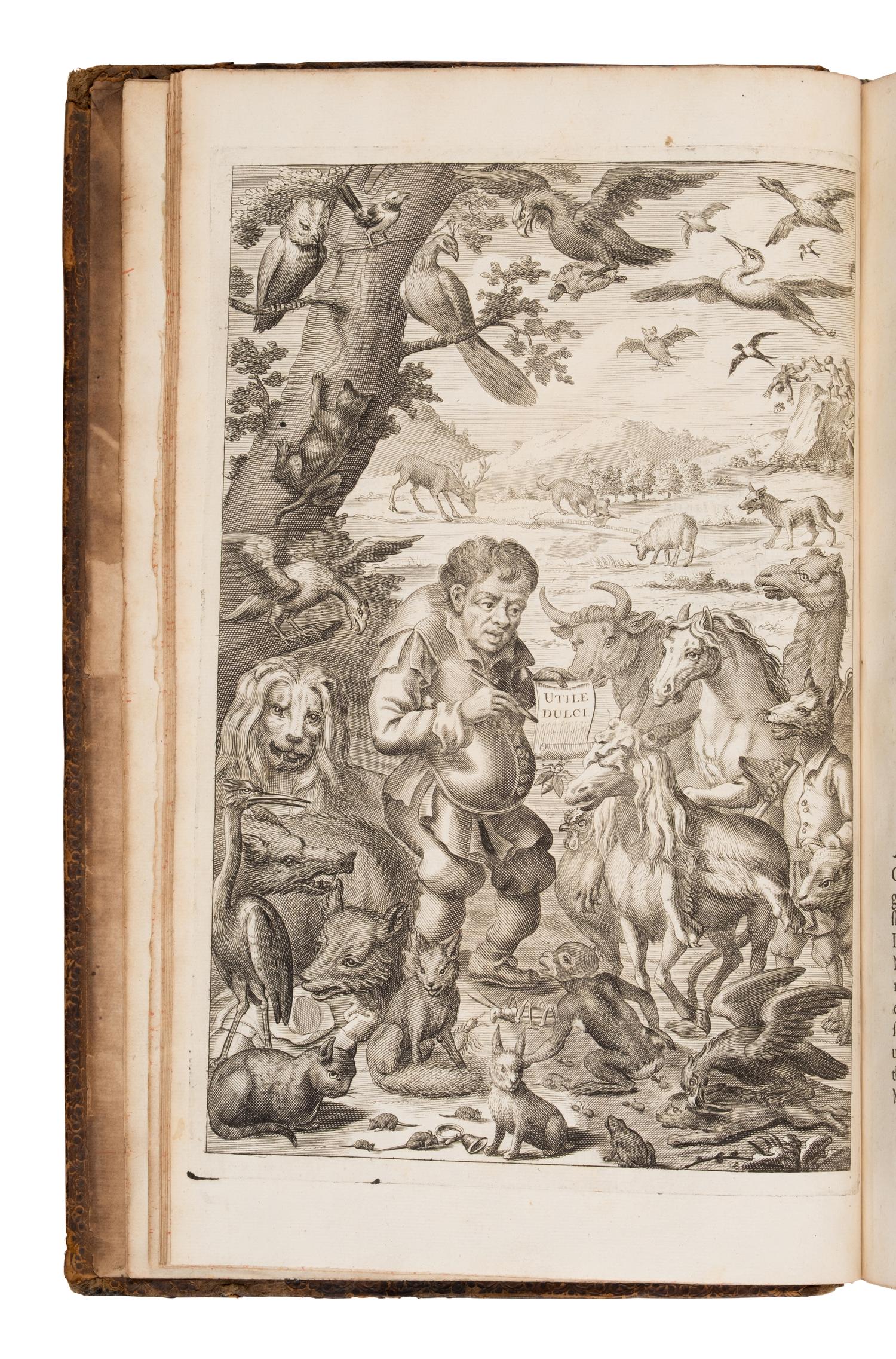 [Aesop (ca 620-560 B.C.)]. L'estrange, Roger, Sir (1616-1704). Fables of Aesop and Other Eminent Mythologists . London: for R. Sare, T. Sawbridge, B. Took, et al, 1692.