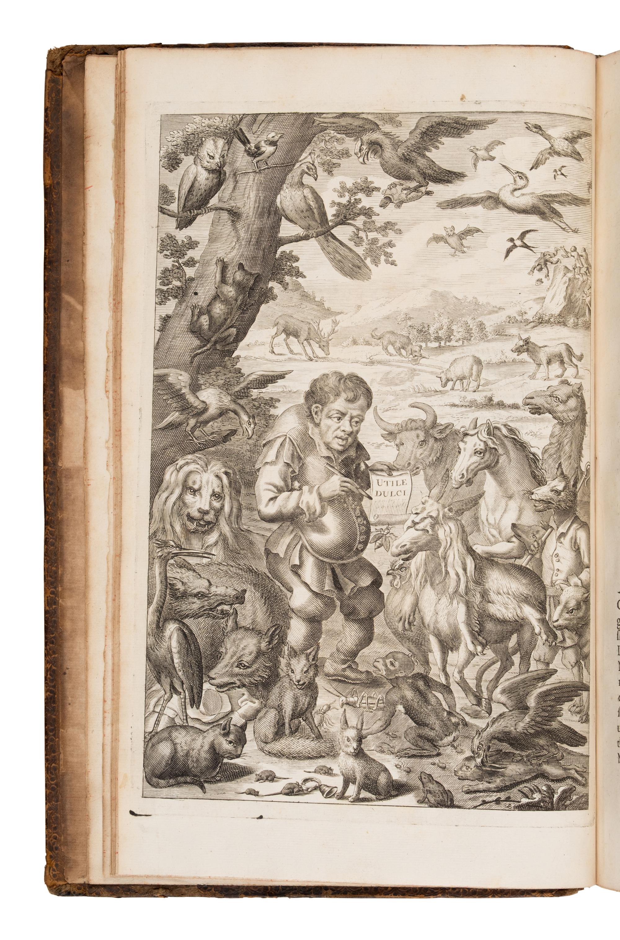 [Aesop (ca 620-560 B.C.)]. L'estrange, Roger, Sir (1616-1704). Fables of Aesop and Other Eminent Mythologists . London: for R. Sare, T. Sawbridge, B. Took, et al, 1692.