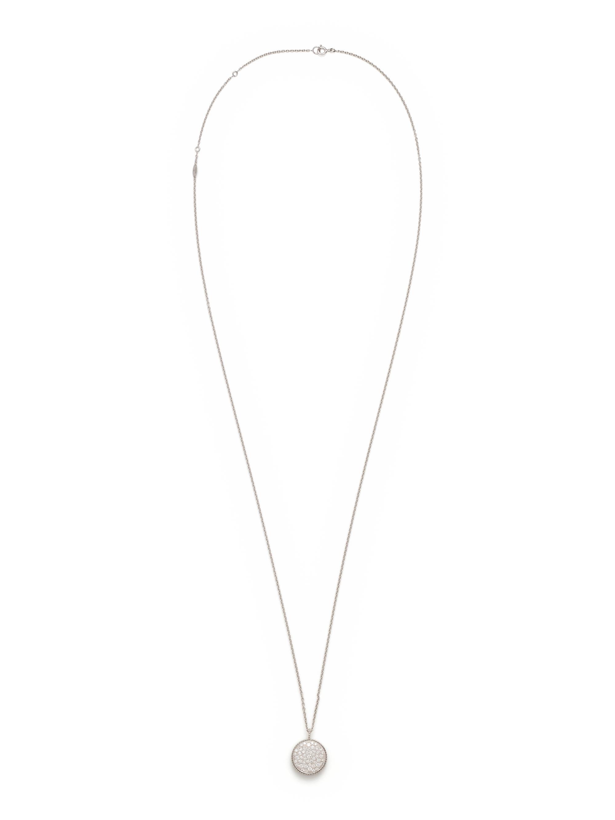 DIOR, WHITE GOLD AND DIAMOND 'ROSE DE VENT' PENDANT/NECKLACE