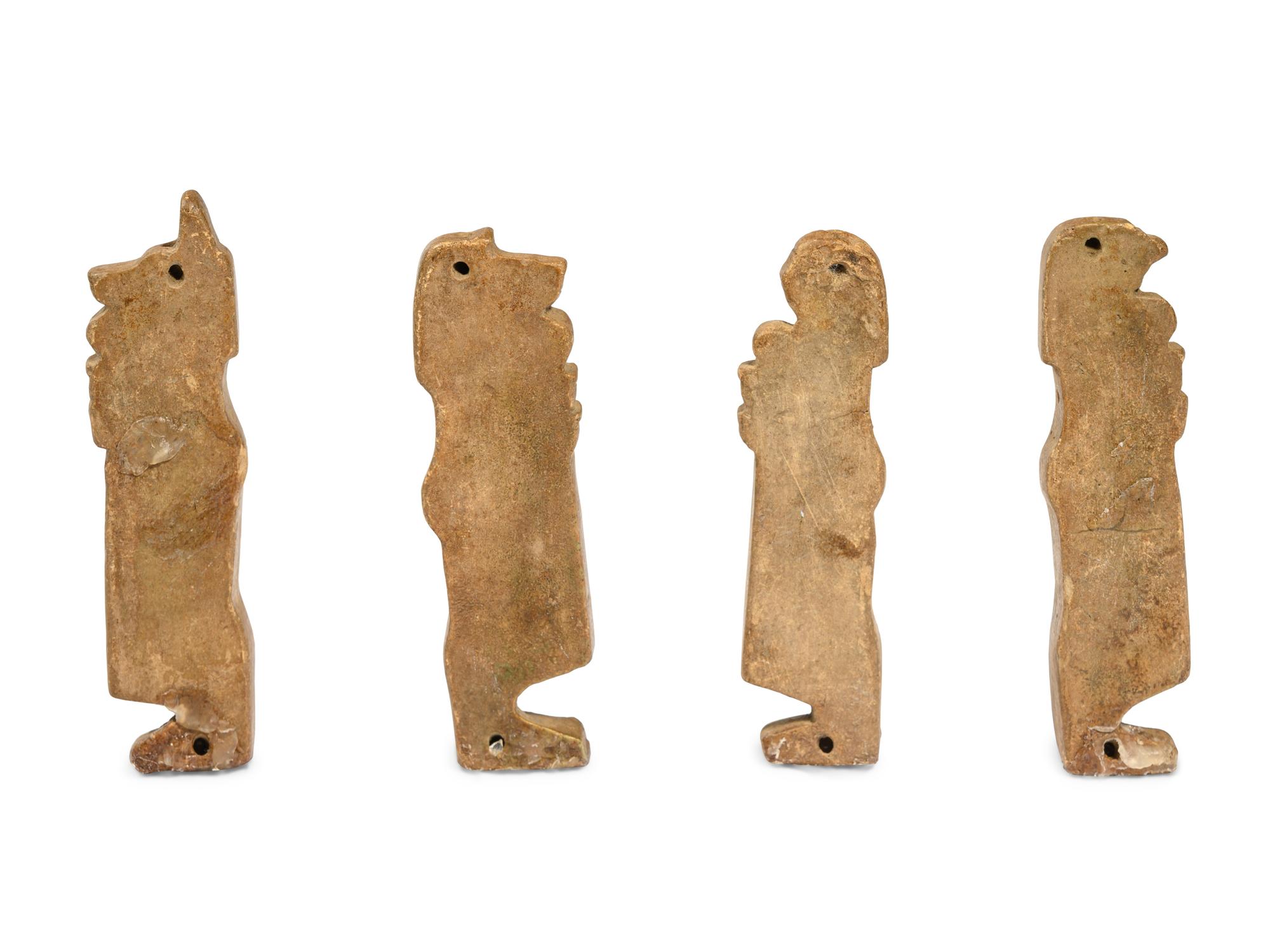 Four Egyptian Faience Amulets