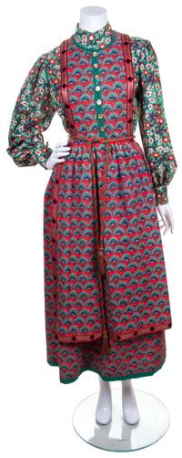A Lanvin Multicolor Printed Ensemble, Blouse size 40.