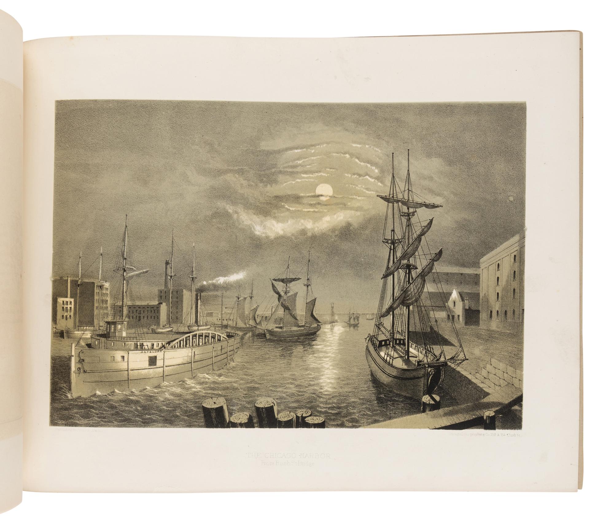 [CHICAGO]. Chicago Illustrated . Literary Descriptions by James W. Sheahan . Chicago: Jevne & Almini, January 1866-January 1867.