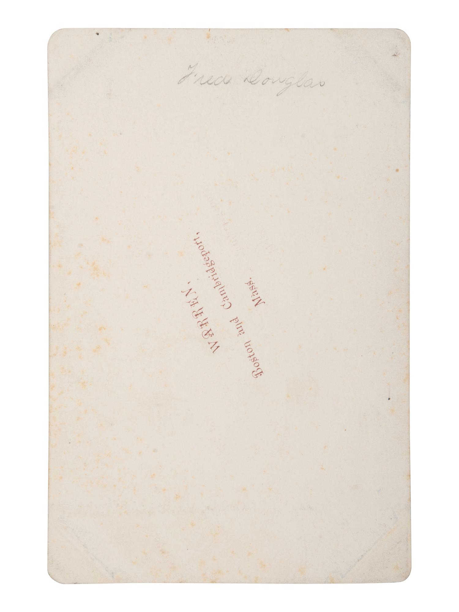 [DOUGLASS, Frederick (1818-1895)]. WARREN, George Kendall (1824-1884), photographer. Cabinet card of Frederick Douglass.