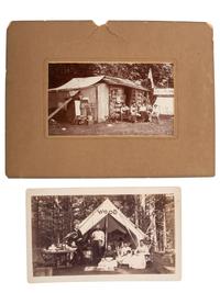 [ENTERTAINMENT]. A group of photographs and ephemera of early 20th-century entertainments, featuring bands, amusement parks, beaches, theater, camping, and the circus, including: