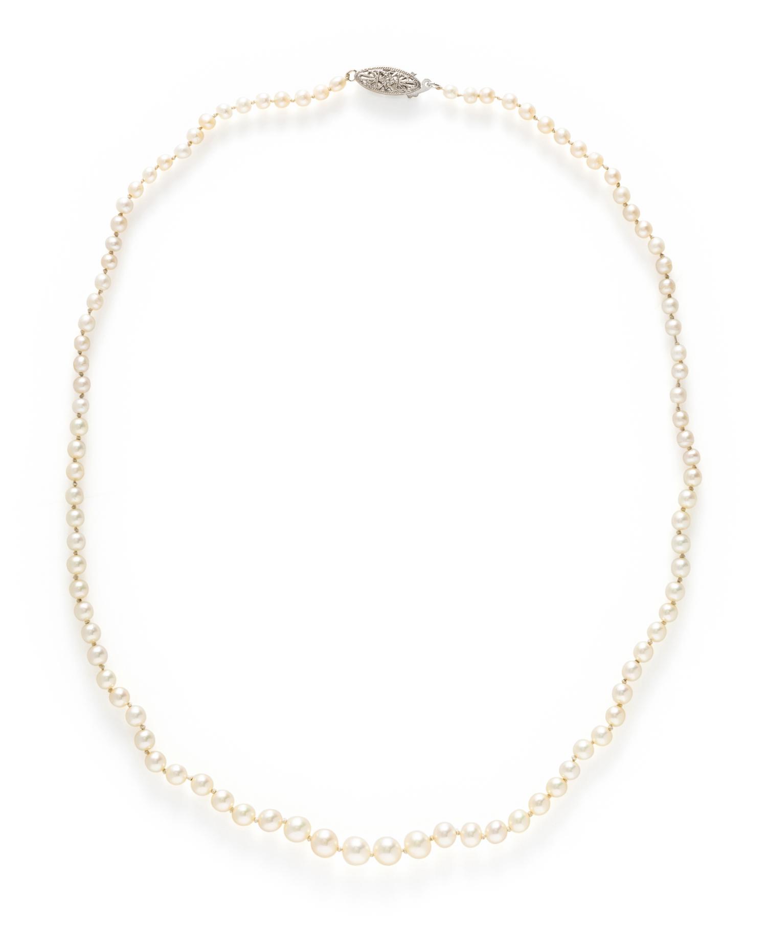 NATURAL AND CULTURED PEARL NECKLACE
