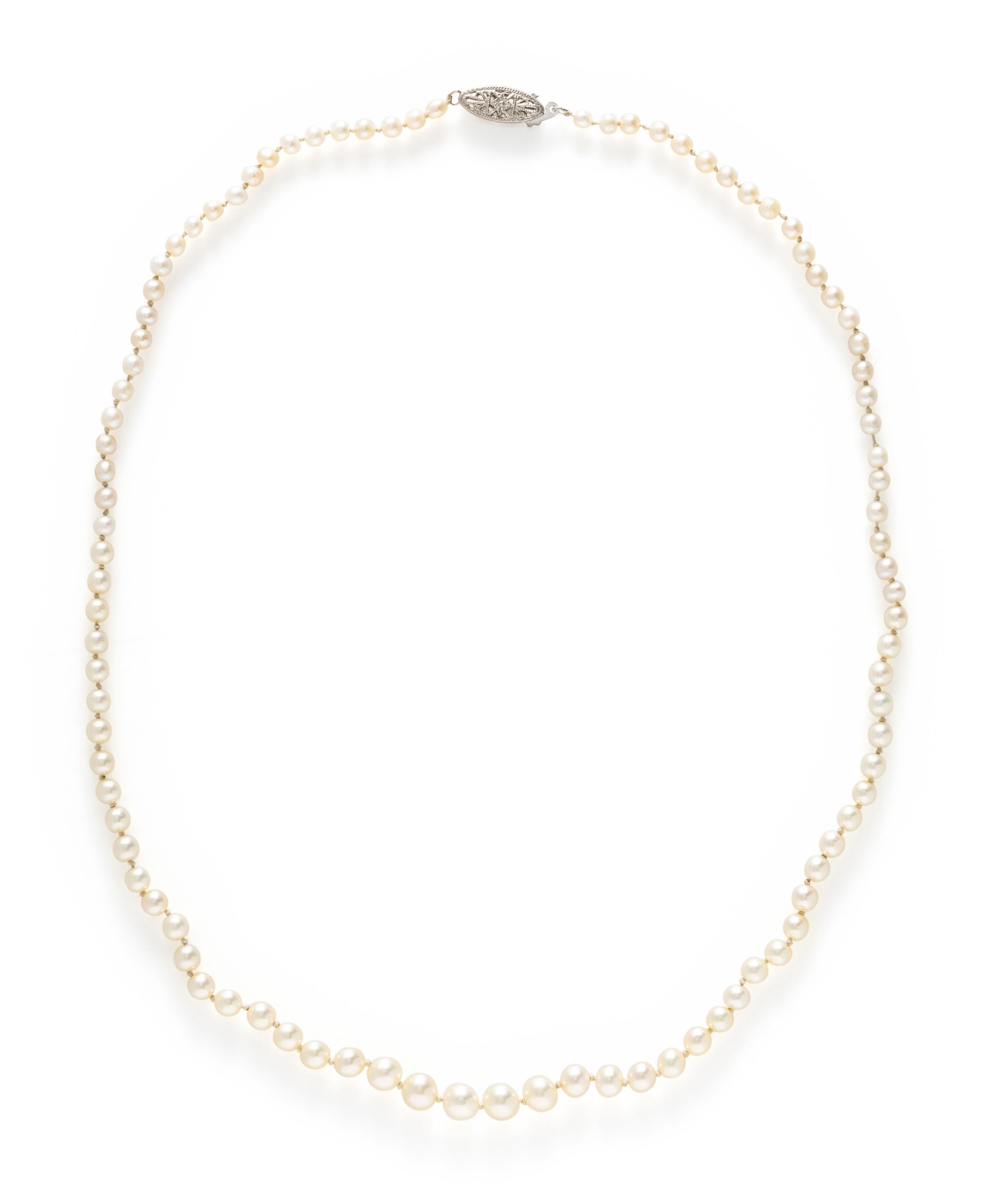 NATURAL AND CULTURED PEARL NECKLACE