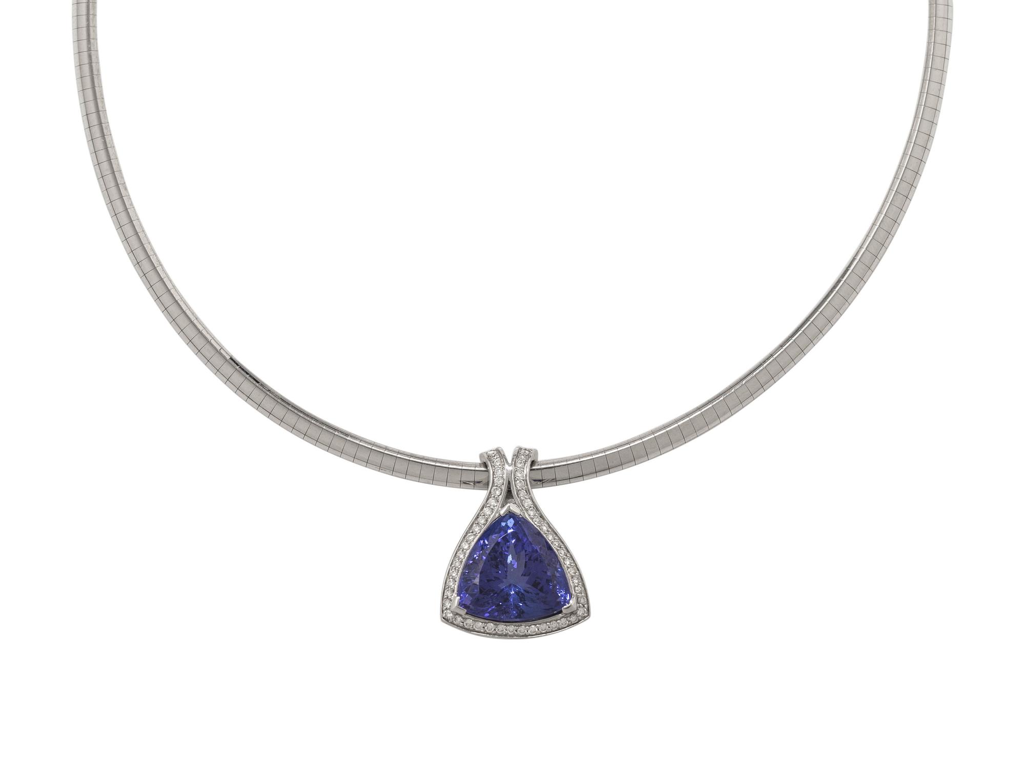 COLLECTION OF WHITE GOLD AND TANZANITE JEWELRY