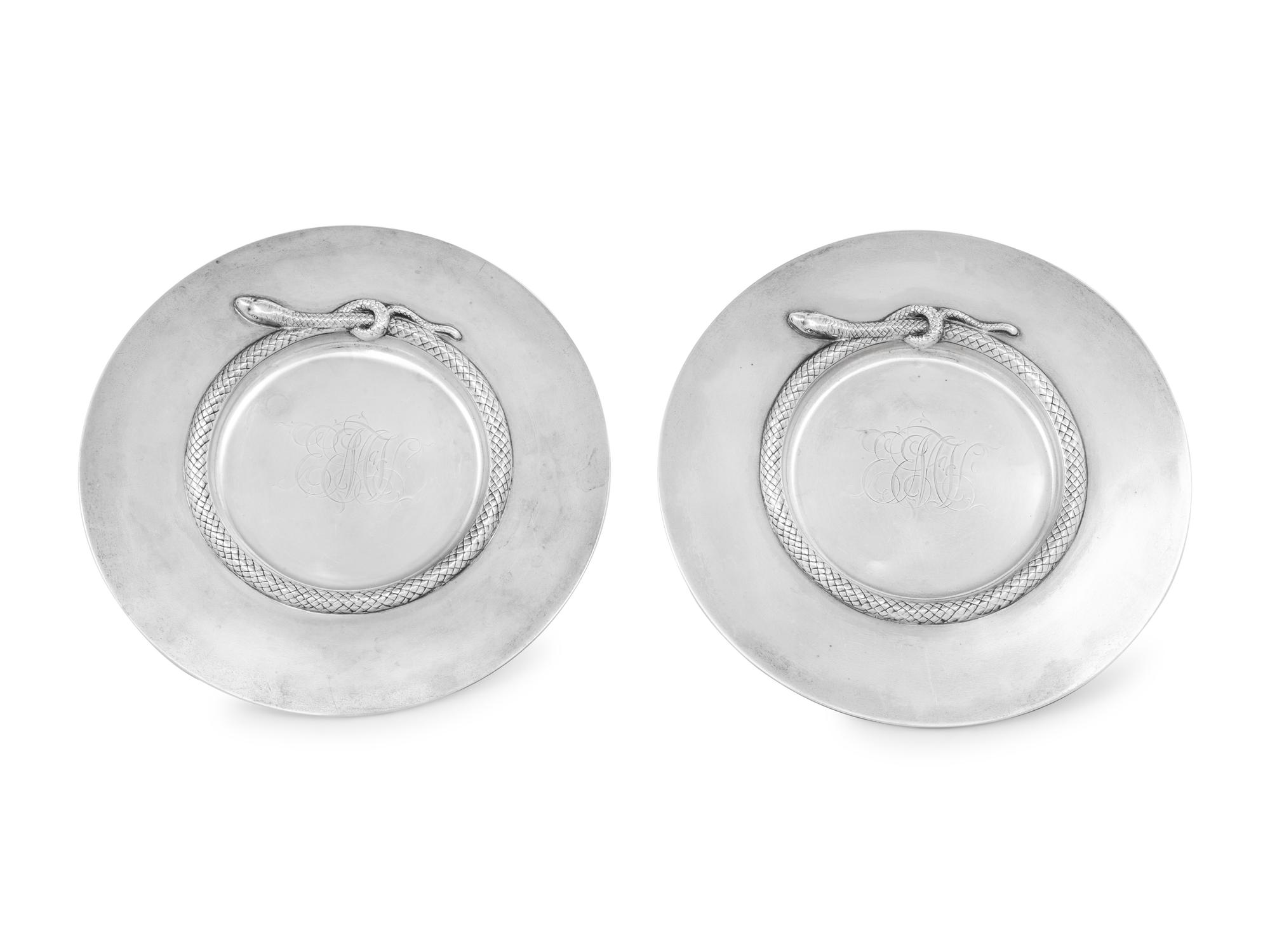 A Pair of American Silver-Gilt Tazze