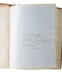 [CIVIL WAR]. An autograph album, ca 1863-1865, featuring the signatures of Confederate POWs held at Fort Delaware, including soldiers from "The Immortal Six Hundred."