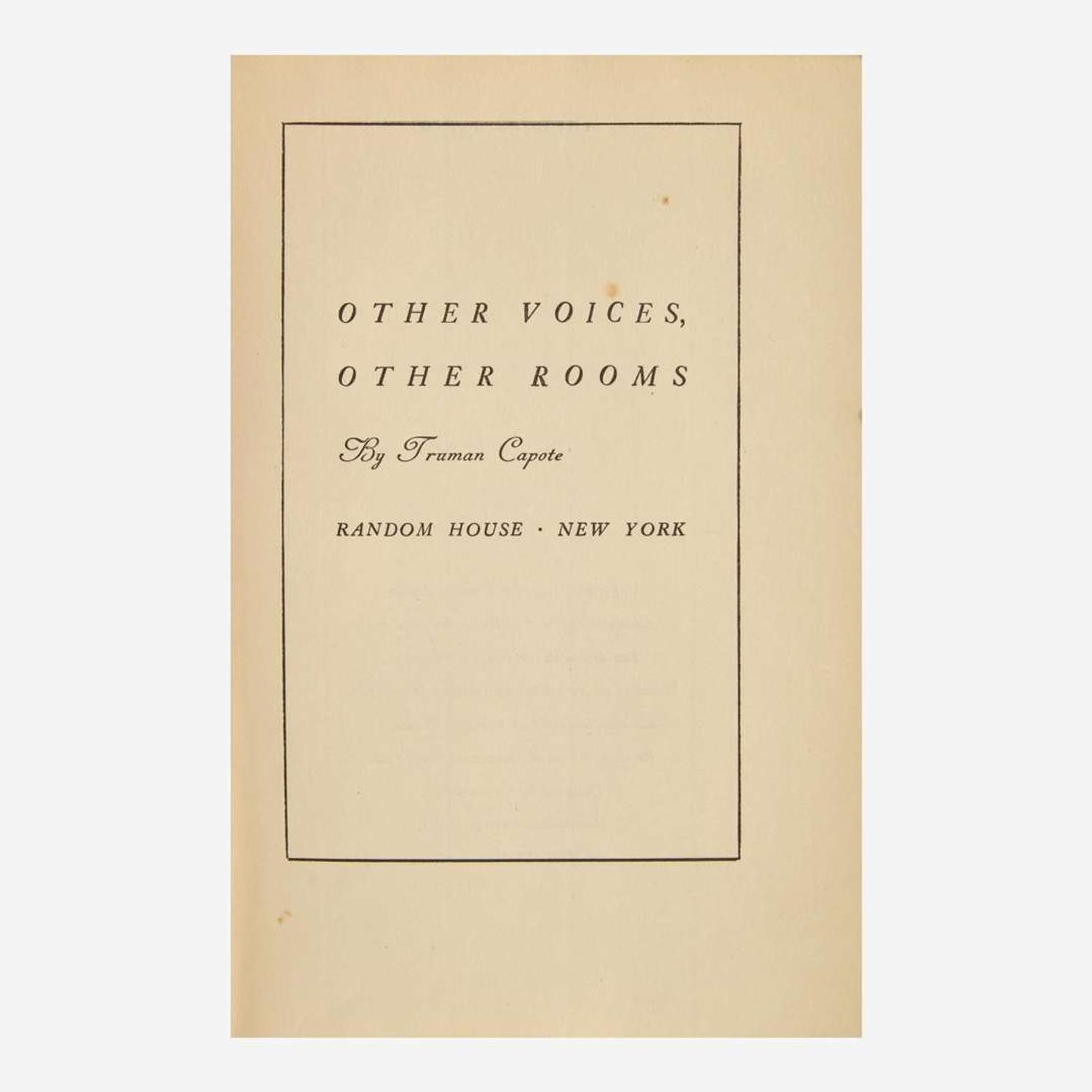 [Literature] Capote, Truman, and Peggy Guggenheim Group of 2 Titles from Peggy Guggenheim's Library