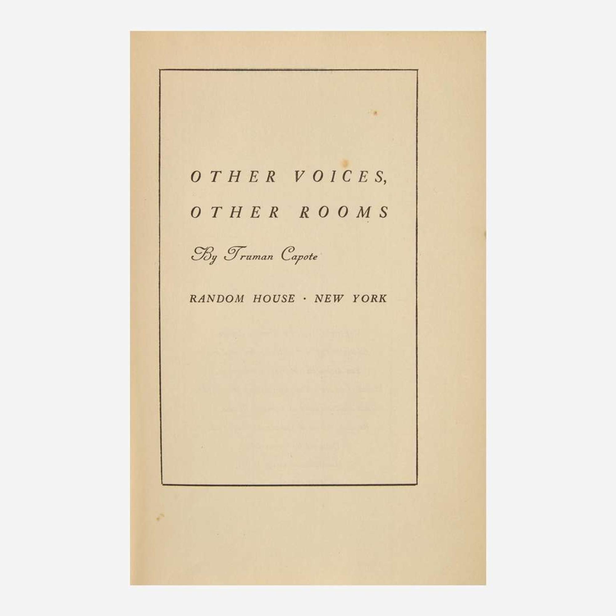 [Literature] Capote, Truman, and Peggy Guggenheim Group of 2 Titles from Peggy Guggenheim's Library