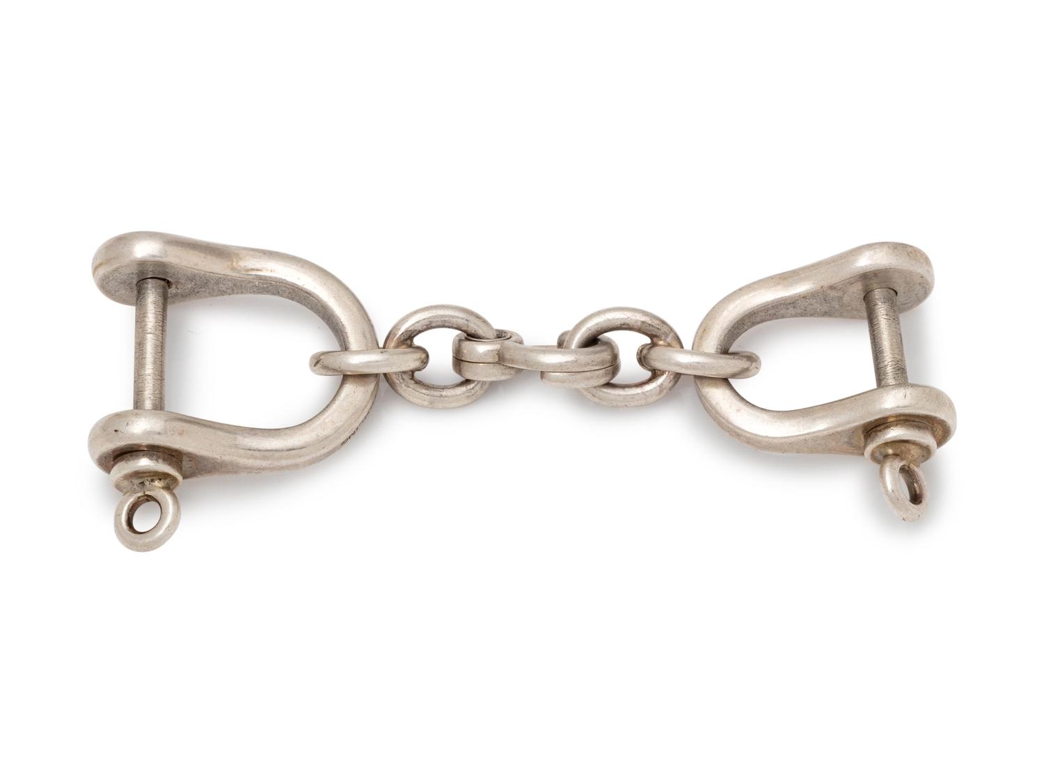 A Sterling Silver Horse Bit Motif Keychain, Tiffany & Co.,