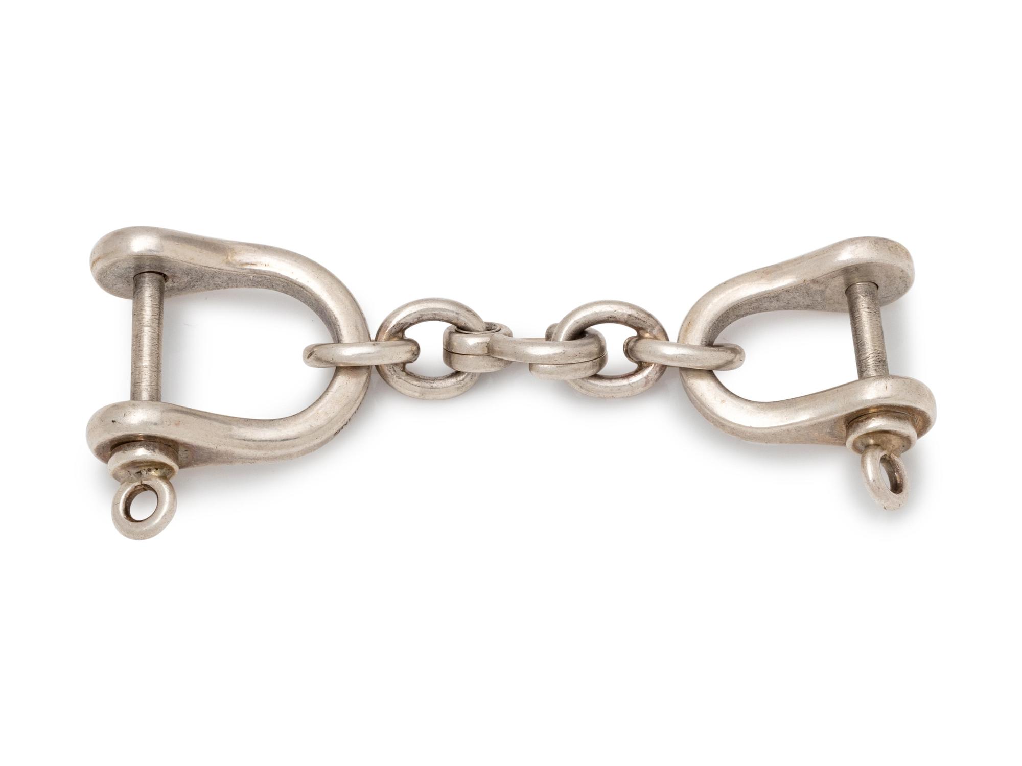 A Sterling Silver Horse Bit Motif Keychain, Tiffany & Co.,
