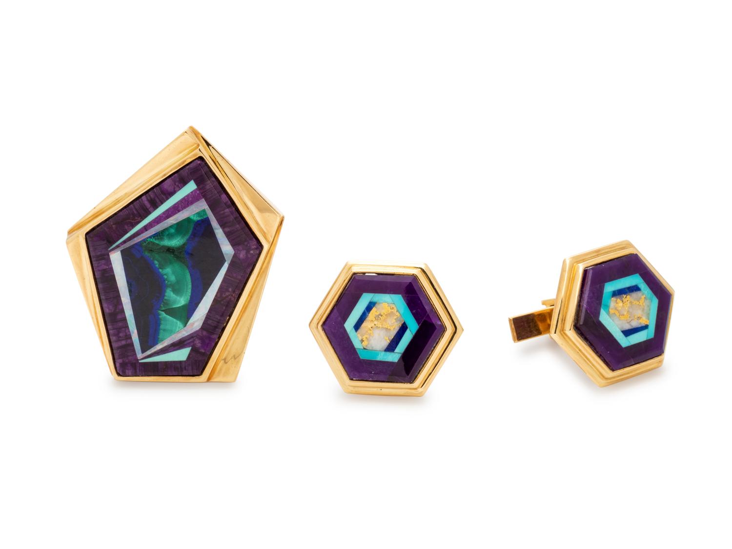 INLAID HARDSTONE SET