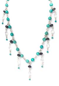 A Collection of Sterling Silver, Turquoise, Onyx and Rock Crystal Jewelry, 84.20 dwts.