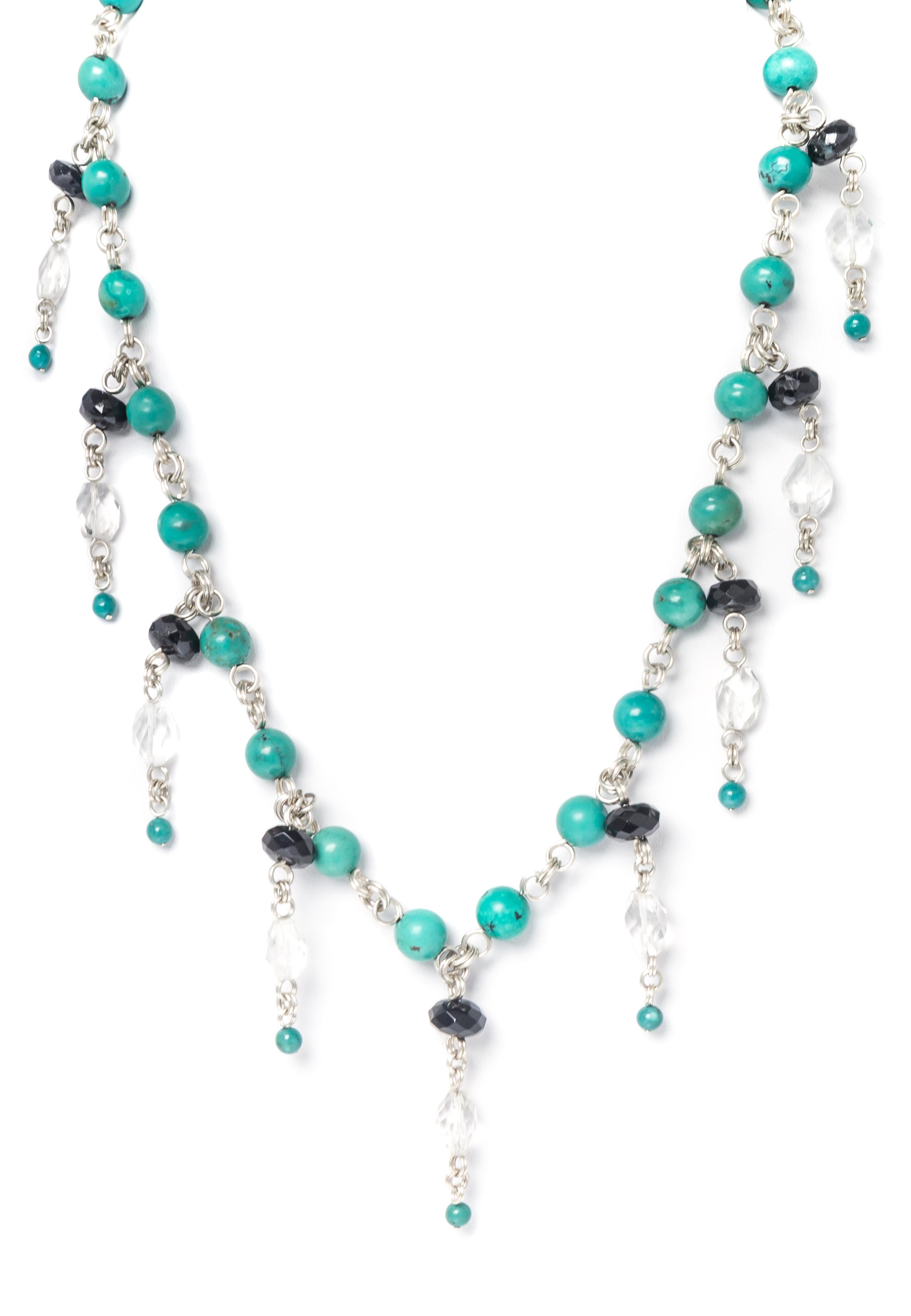 A Collection of Sterling Silver, Turquoise, Onyx and Rock Crystal Jewelry, 84.20 dwts.