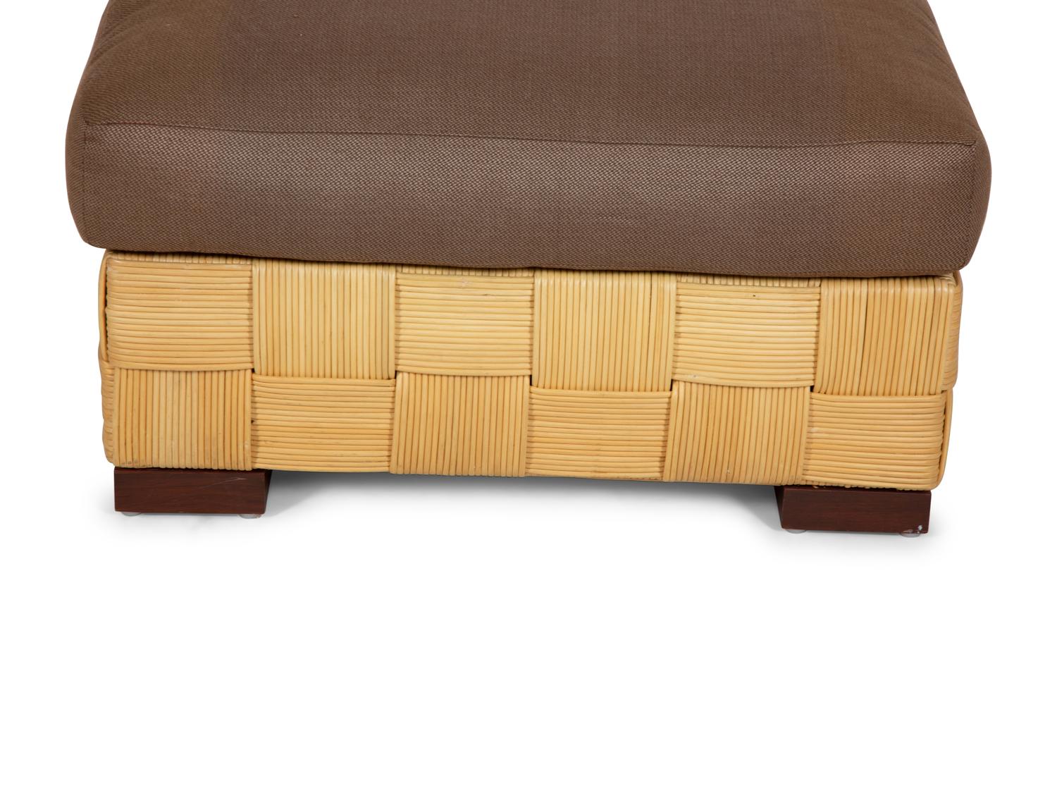 A John Hutton for Donghia Block Island Armchair and Ottoman