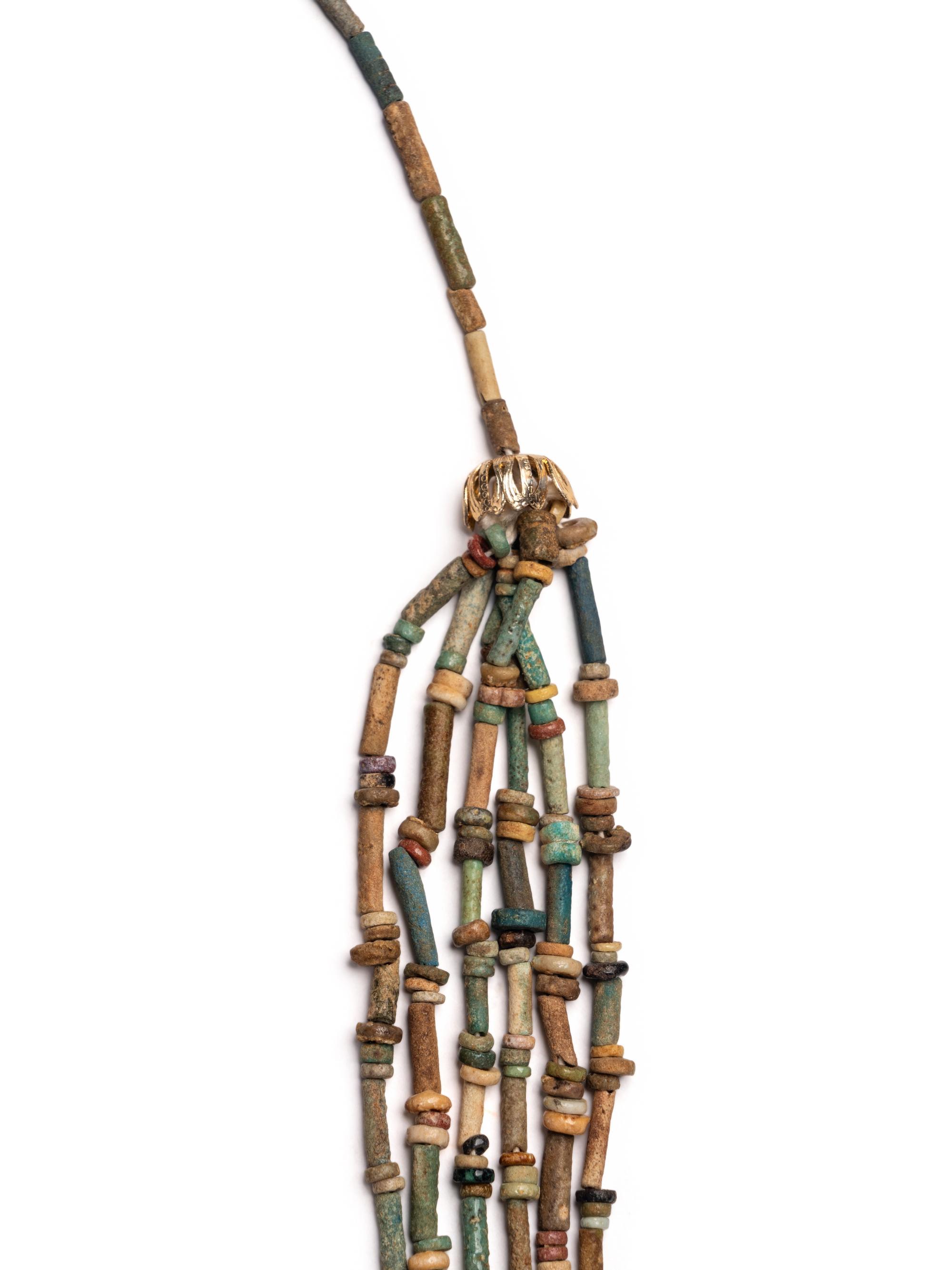 A Egyptian Bead and Faience Necklace