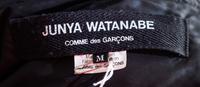 A Junya Wantanabe Black Puffer Coat, Coat size M; Scarf 75" x 12".