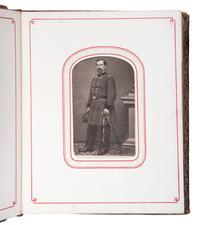 Patriotic album containing 24 engraved CDVs of Union generals. New York: Leavitt & Allen, 1862.