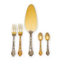 An English Silver-Gilt Dessert Service