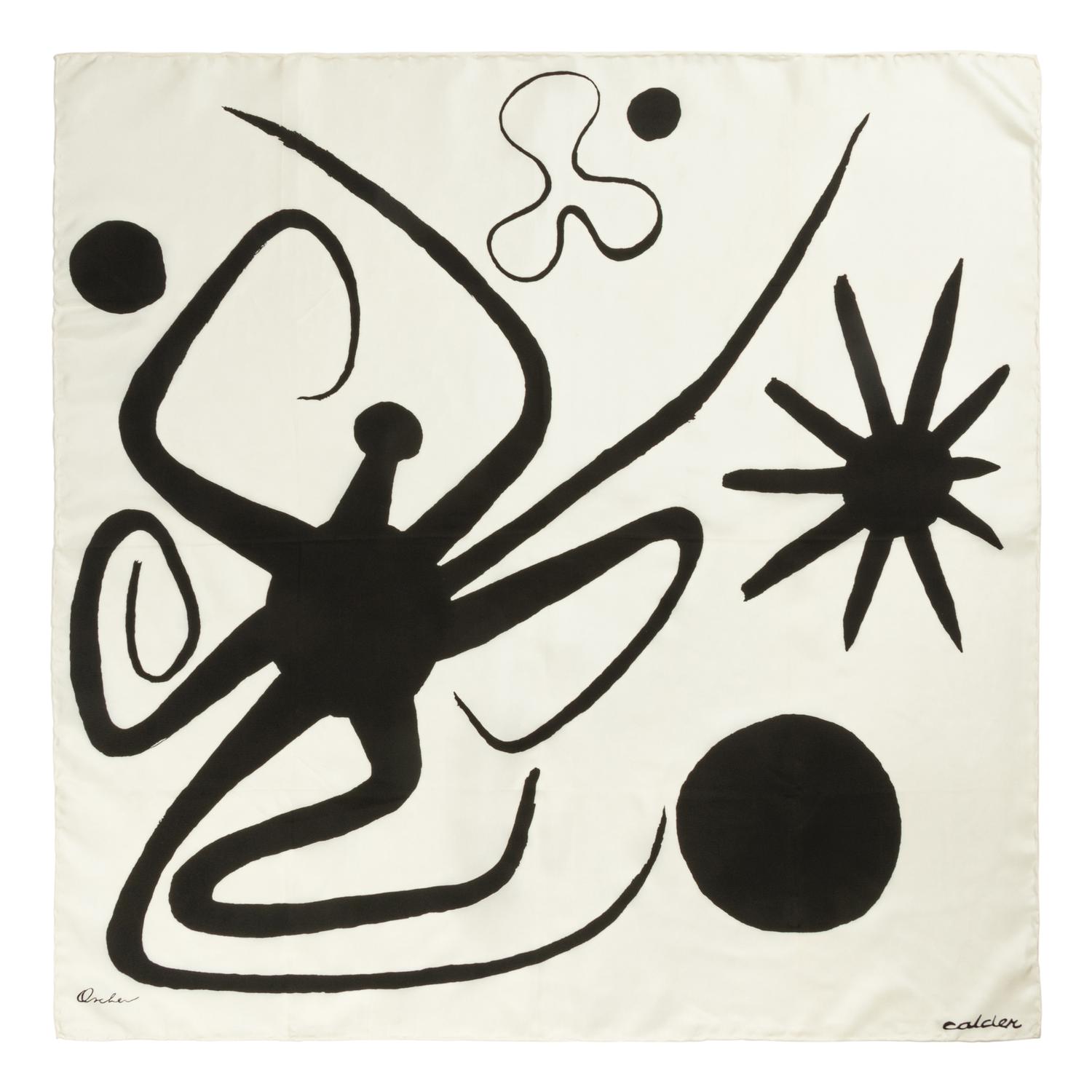 Alexander Calder “La Mer” Printed Silk Scarf for Ascher Ltd.