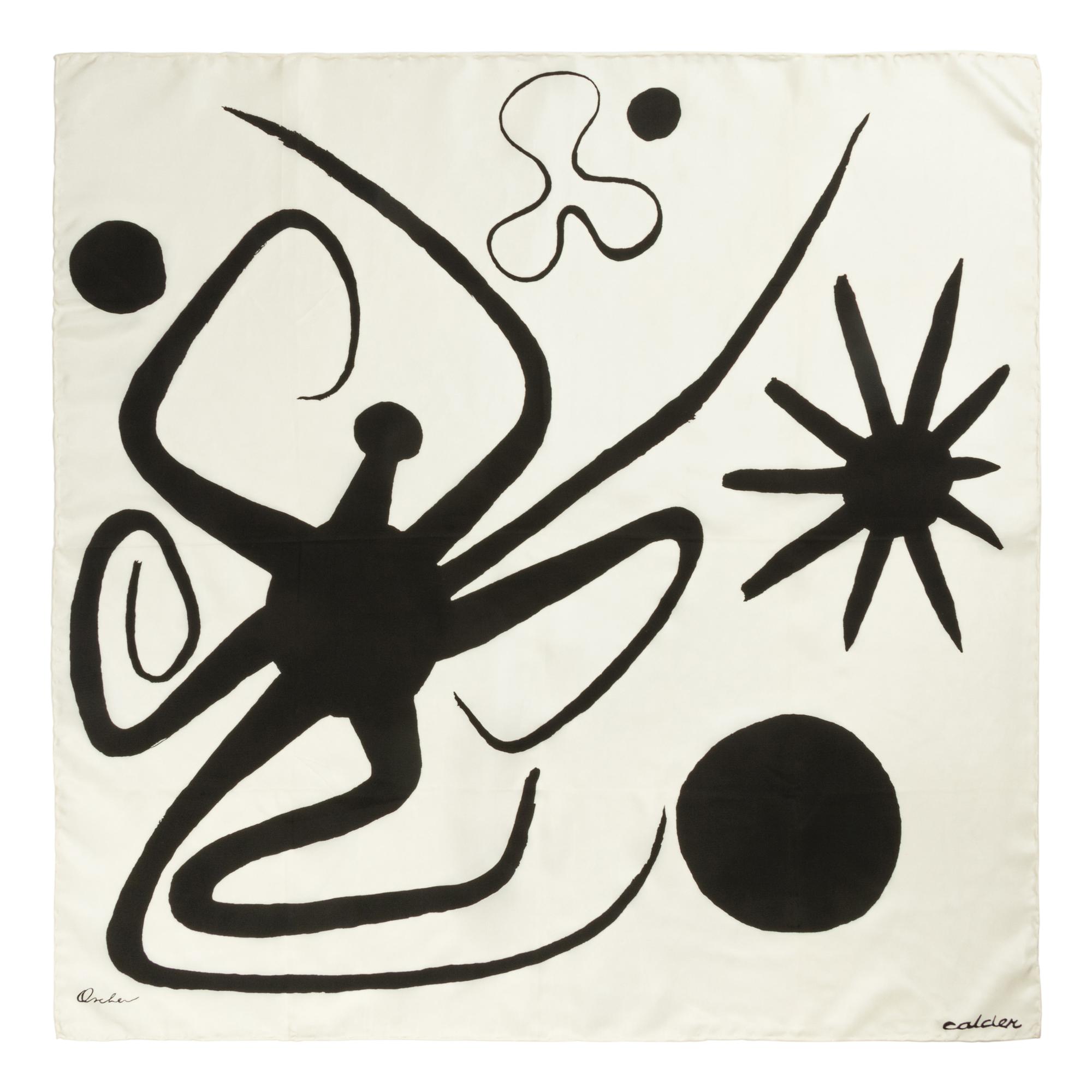 Alexander Calder “La Mer” Printed Silk Scarf for Ascher Ltd.
