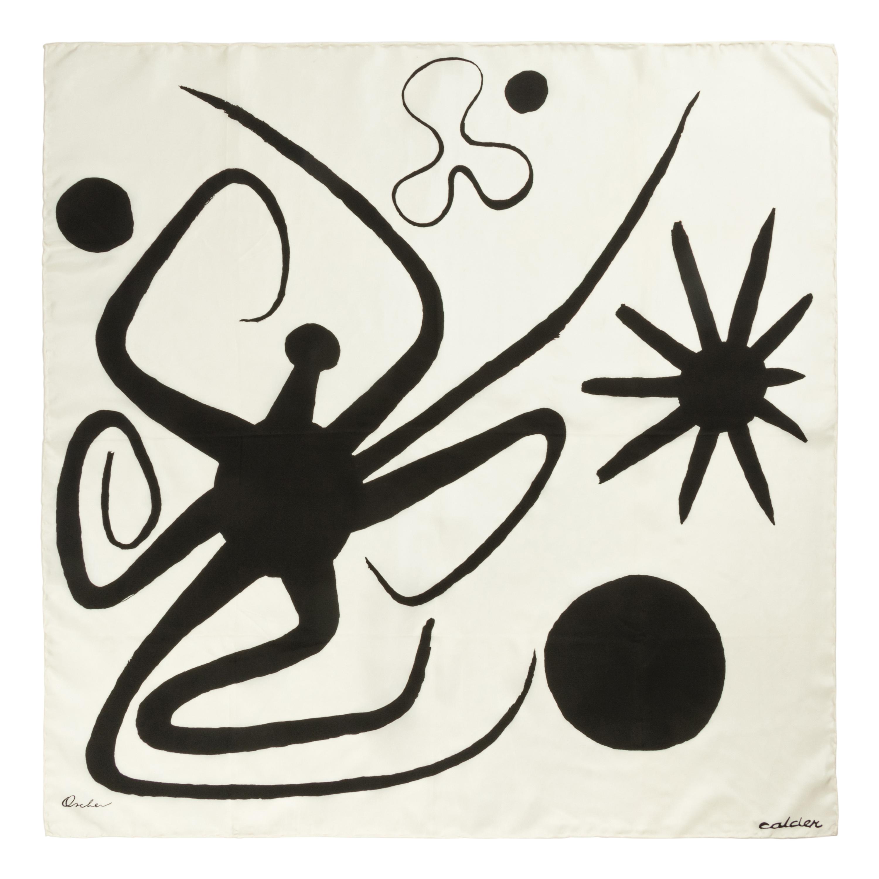 Alexander Calder “La Mer” Printed Silk Scarf for Ascher Ltd.