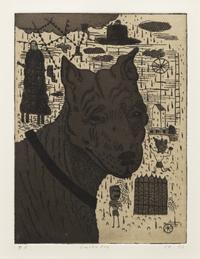 Tony Fitzpatrick, (American, b. 1958), Frank, 1992 and Smoke Dog, 1992