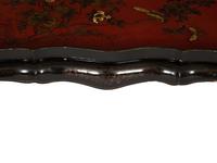 A Lacquered and Gilt Decorated Chinoiserie Tray Top Table
