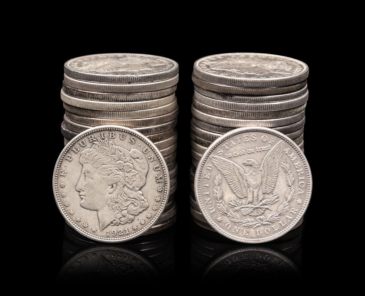 Forty Morgan $1 Coins