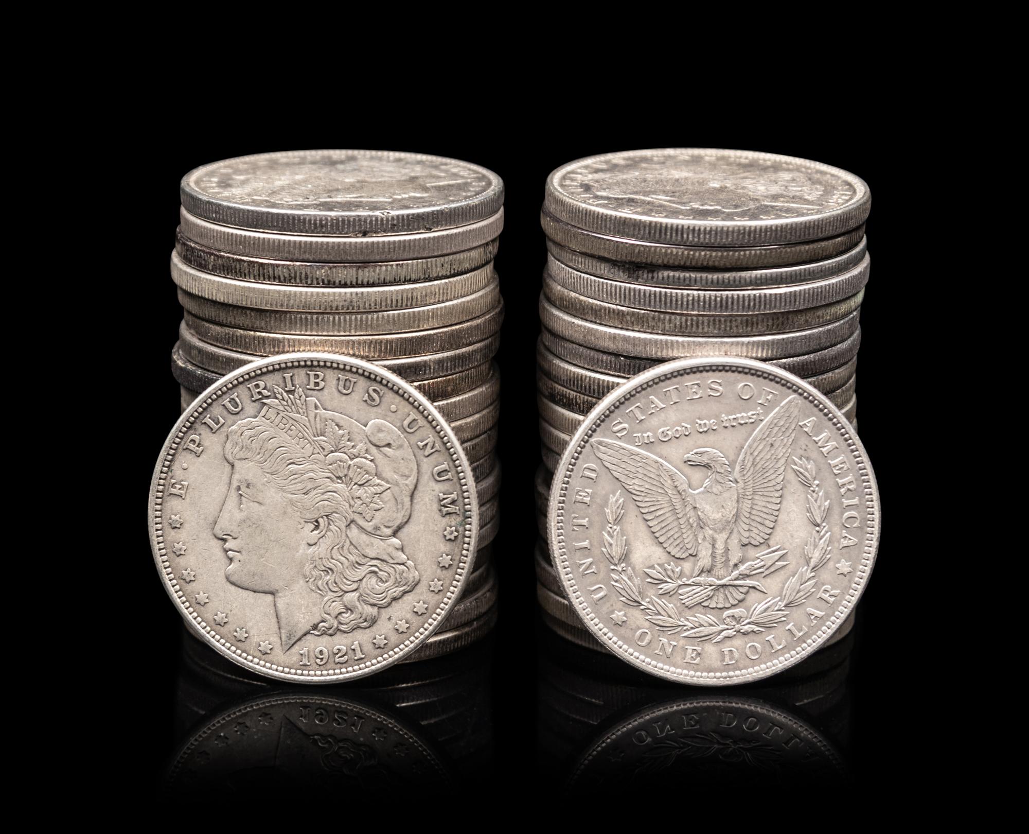 Forty Morgan $1 Coins
