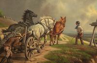 Peasants Hauling Wood