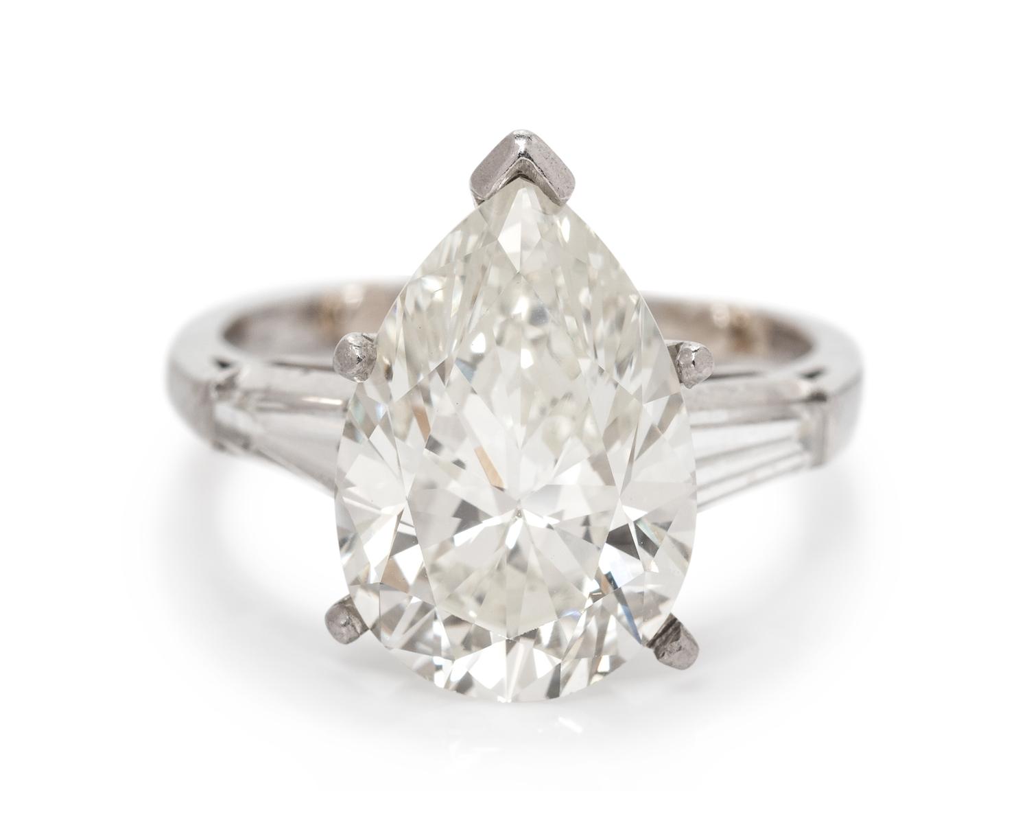A Platinum and Diamond Ring,