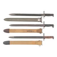 Three US M1905 16" Knife Bayonets & Scabbards