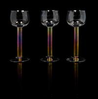 Steven Maslach, (American, 20th Century), 18 stemware articles in two sizes, 1987