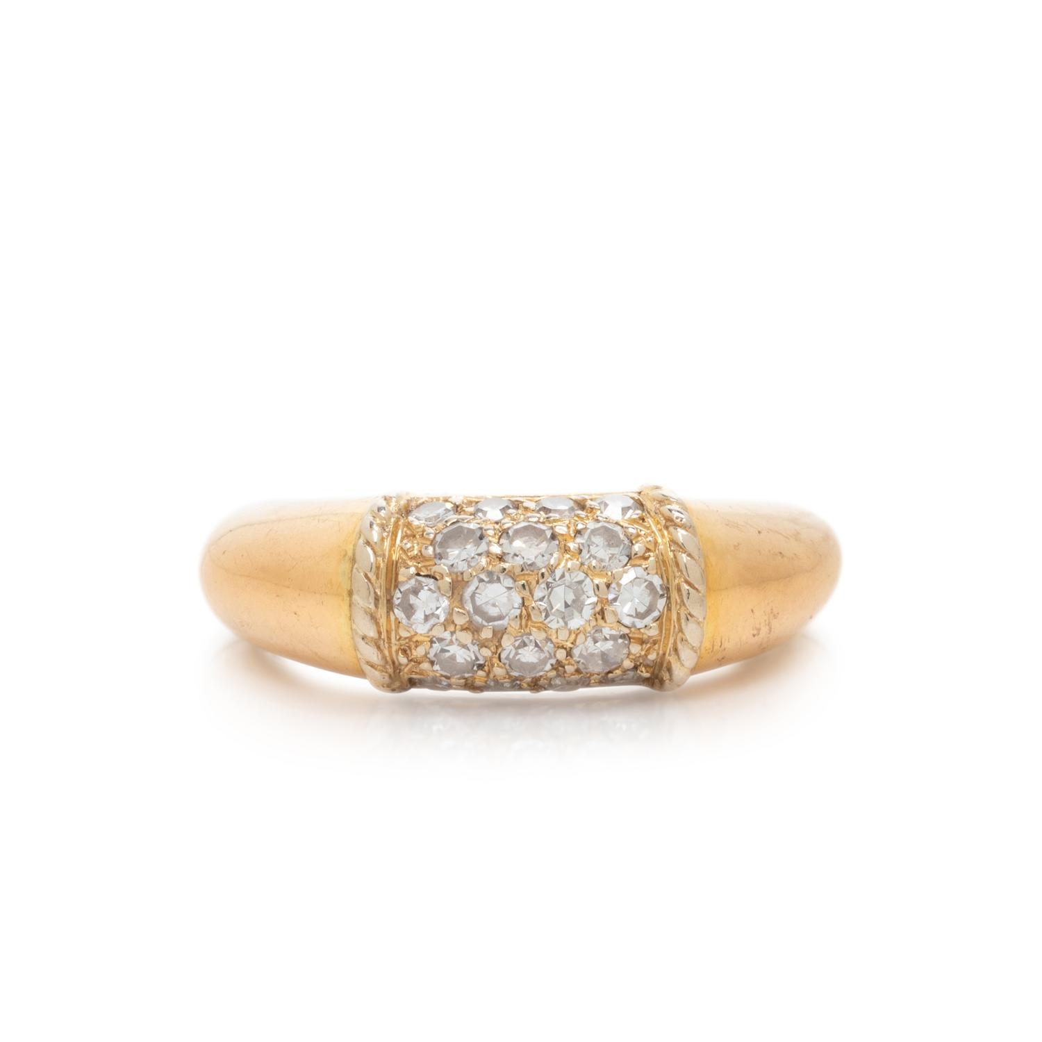 VAN CLEEF & ARPELS, BICOLOR GOLD AND DIAMOND 'PHILIPPINE' RING