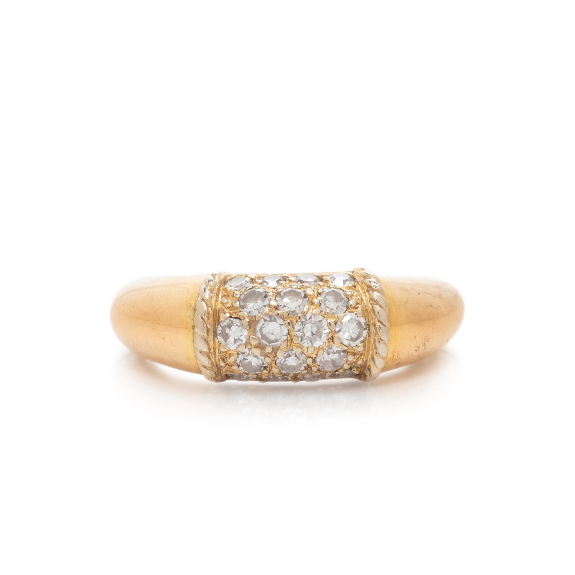 VAN CLEEF & ARPELS, BICOLOR GOLD AND DIAMOND 'PHILIPPINE' RING