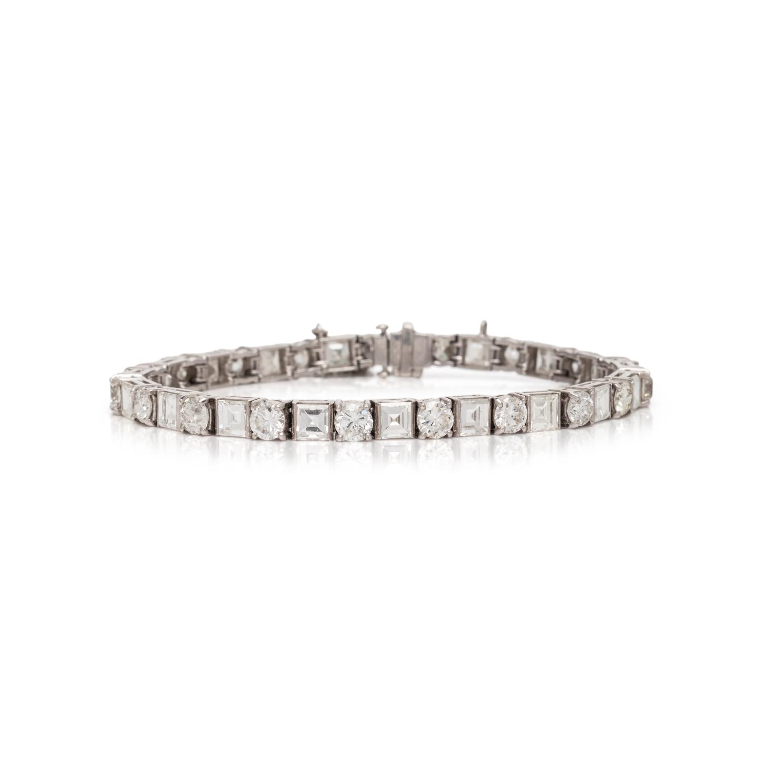 PLATINUM AND DIAMOND BRACELET
