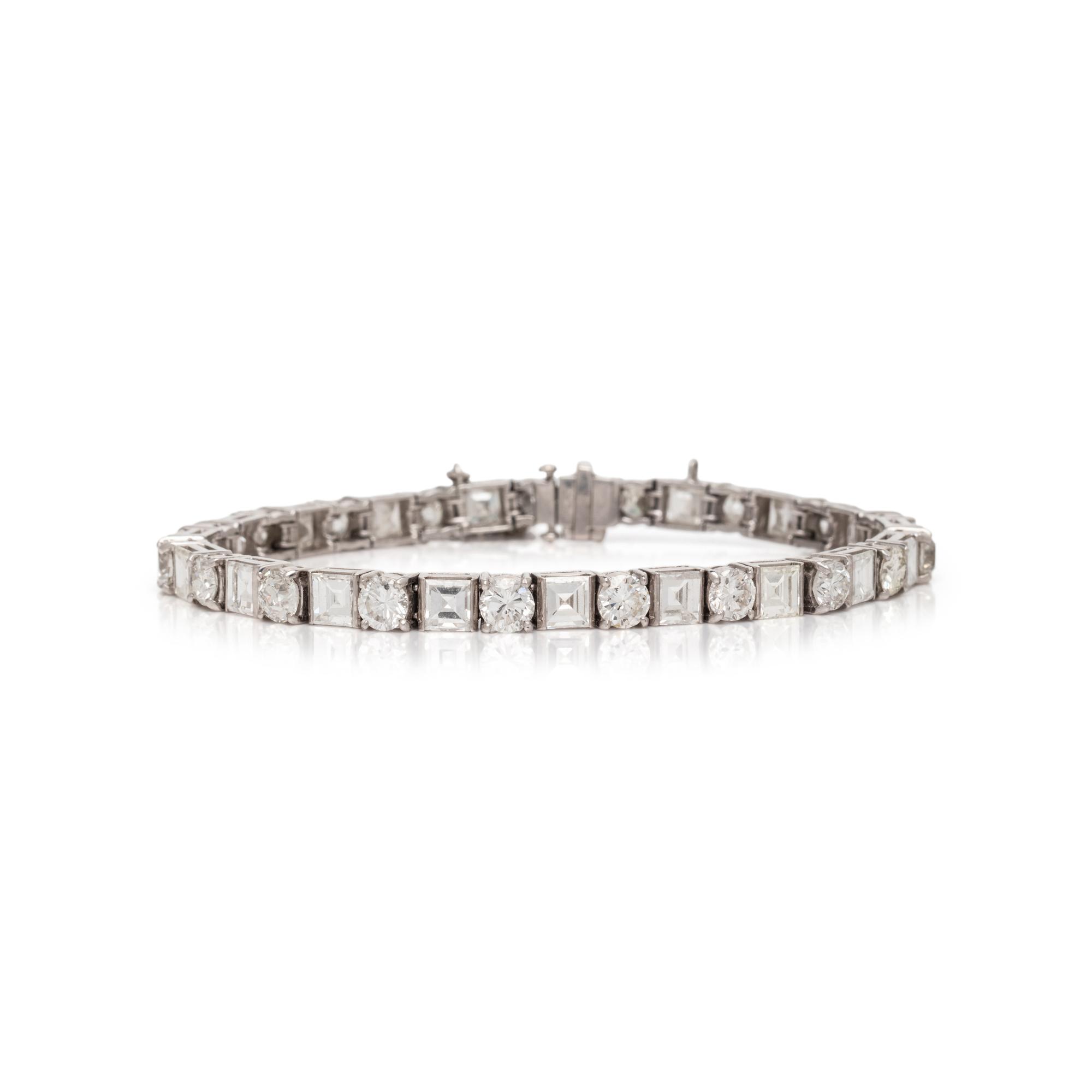 PLATINUM AND DIAMOND BRACELET