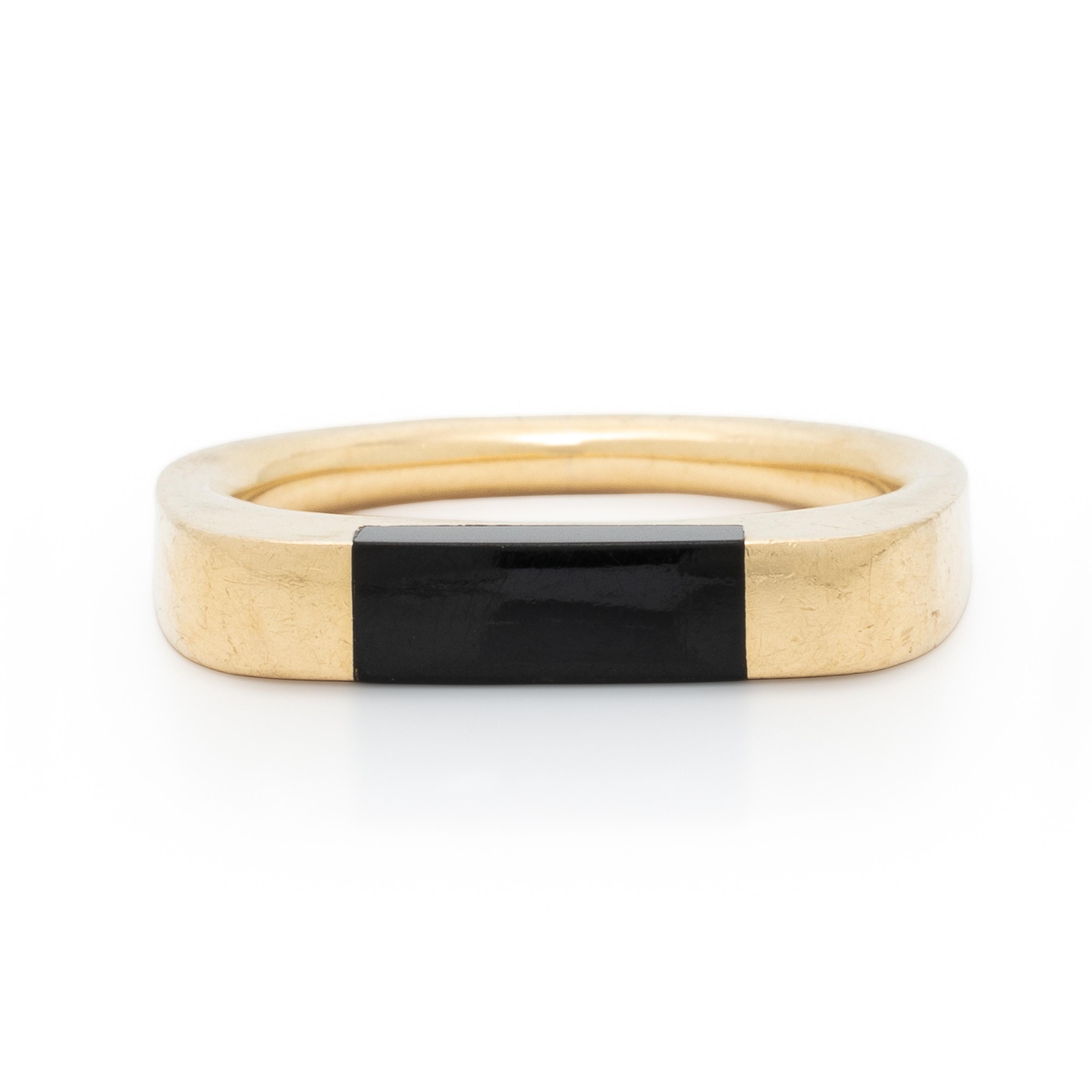 Alan Revere, Black Jade and Yellow Gold Ring