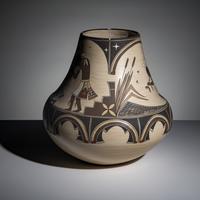 Lois Gutierrez (Santa Clara, b. 1948) — Polychrome Pottery Jar, 1988