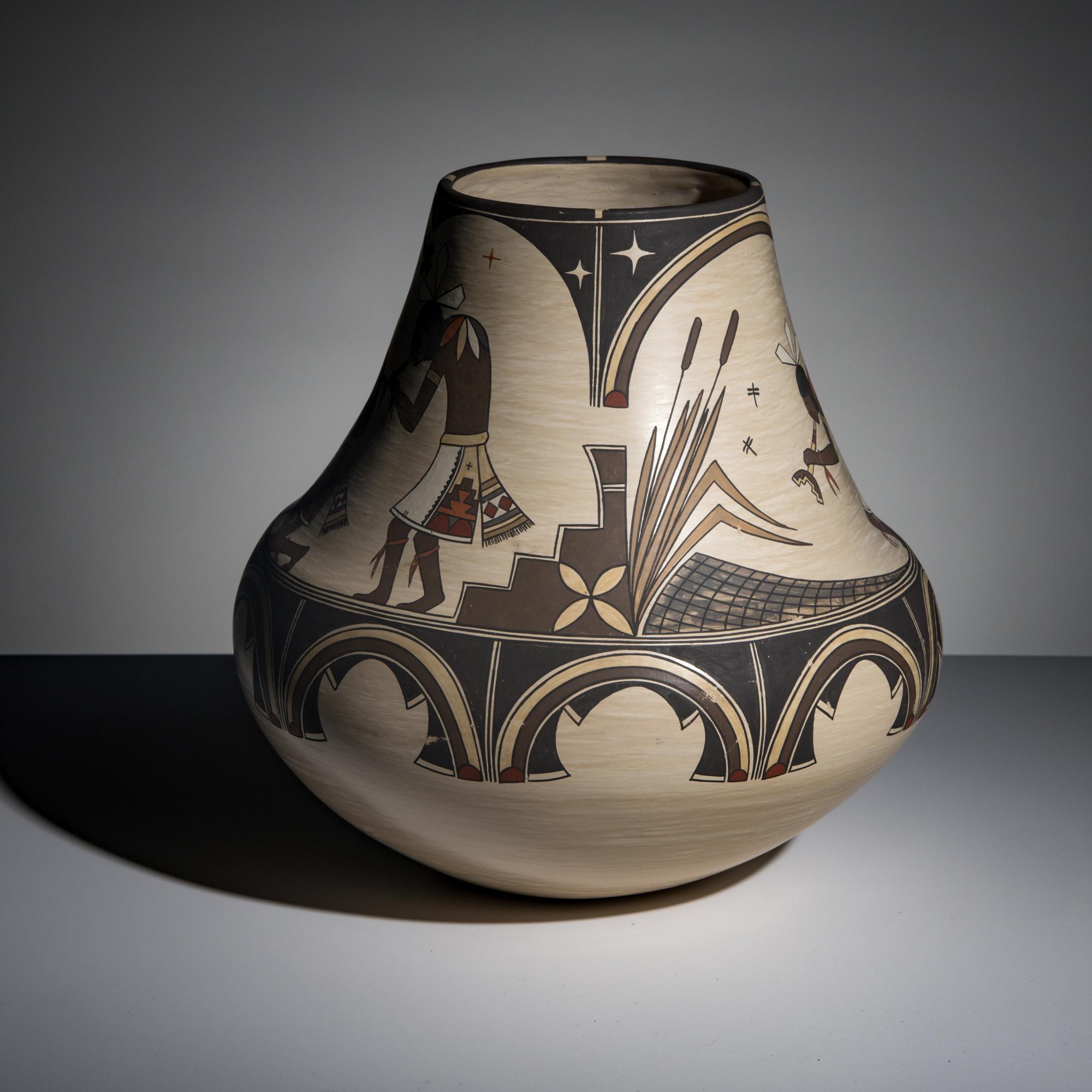 Lois Gutierrez (Santa Clara, b. 1948) — Polychrome Pottery Jar, 1988