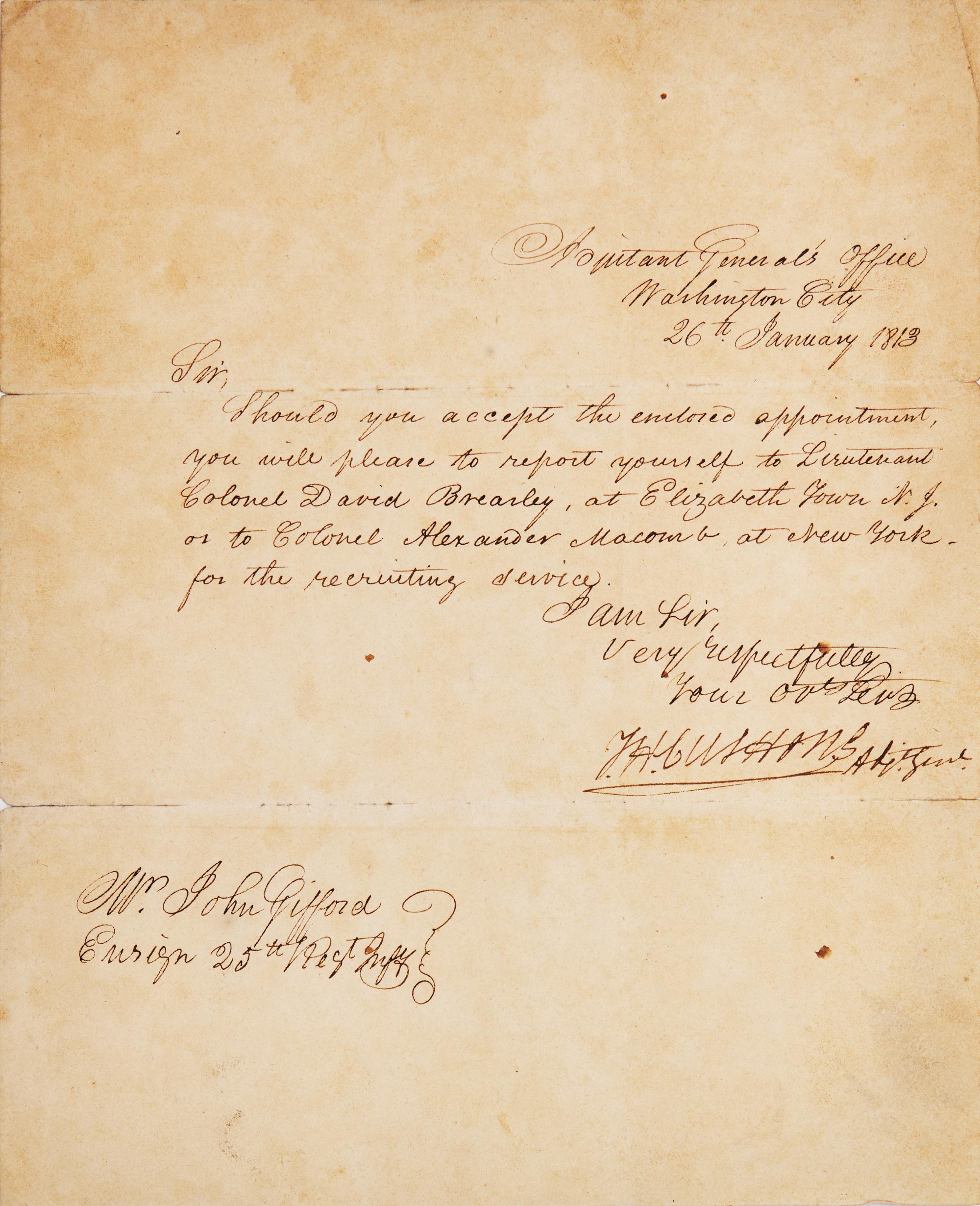 [Presidential] Monroe, James. Partially-Printed Document, signed