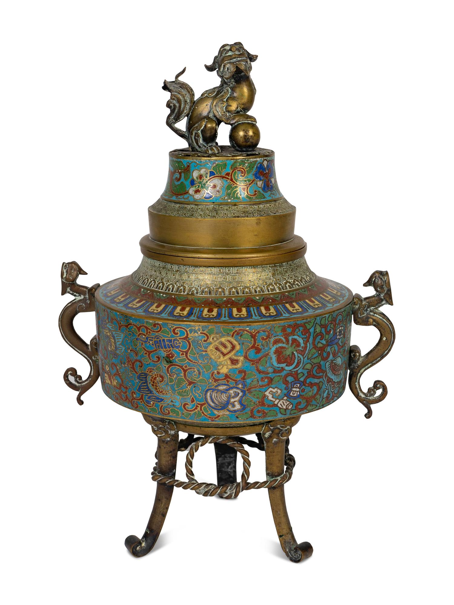 A Japanese Cloisonné Censer