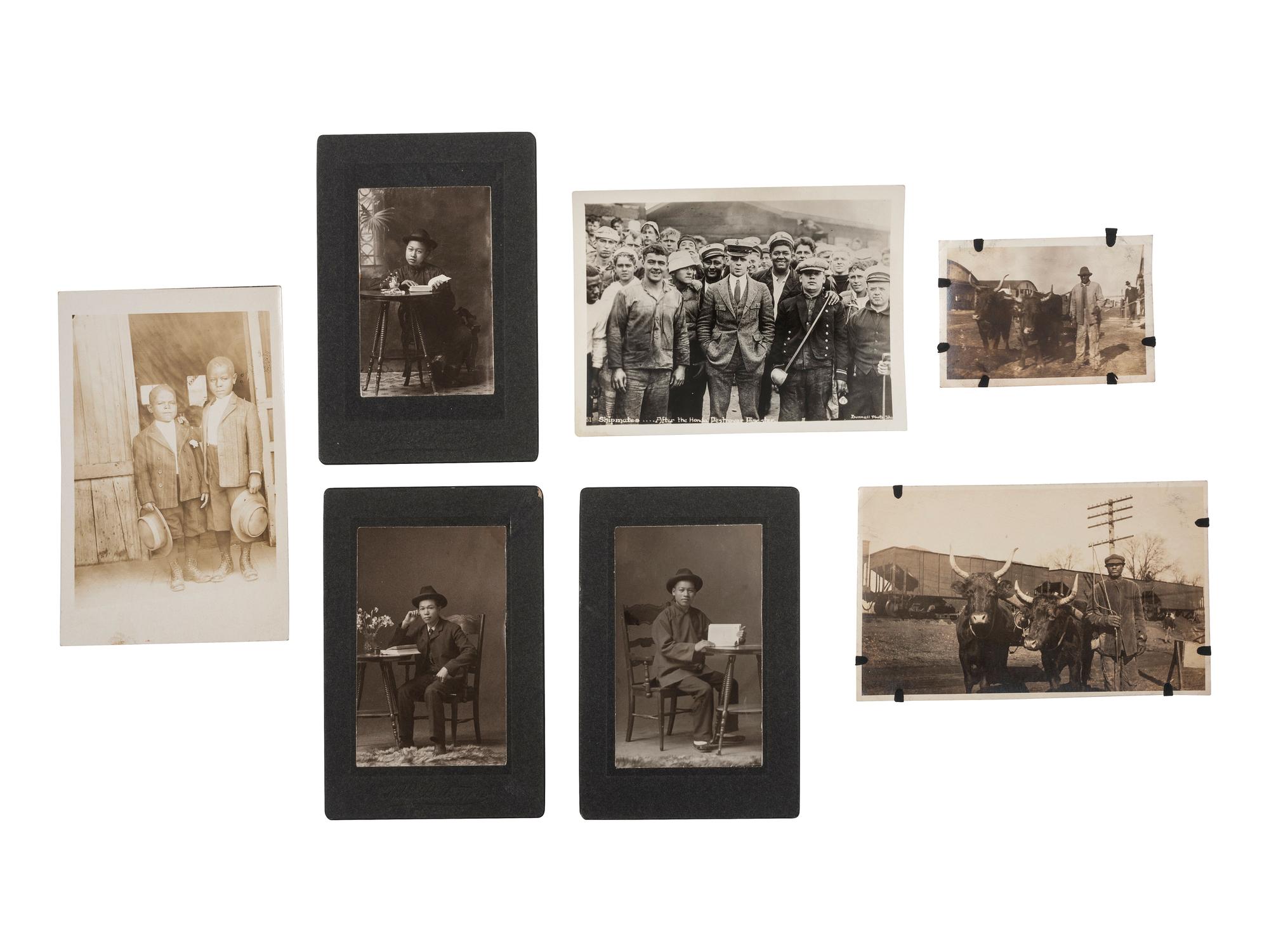 [EARLY PHOTOGRAPHY]. Large group of portrait photography, incl. CDVs, cabinet cards, & RPPCs.